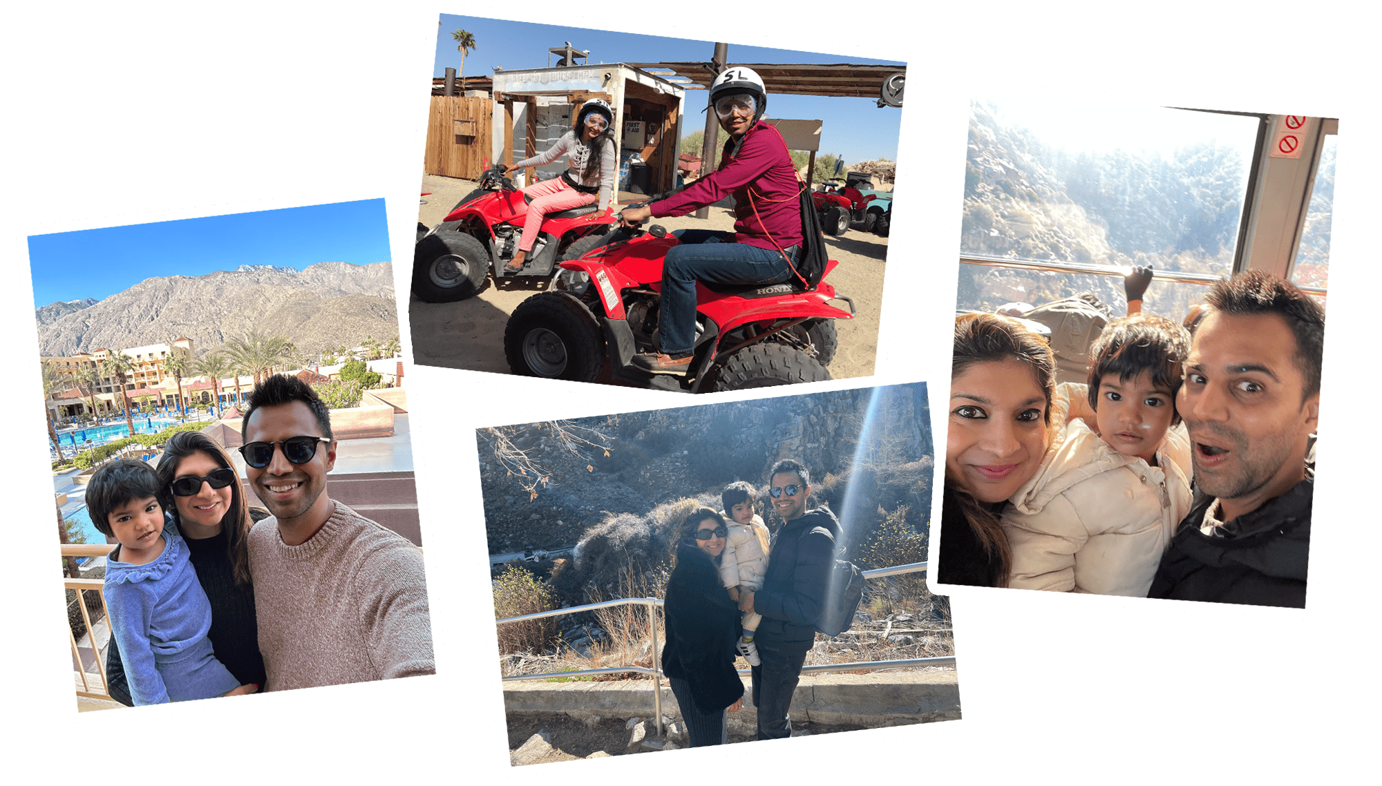 Puja Parekh With Her Husband And Their Child In Palm Springs