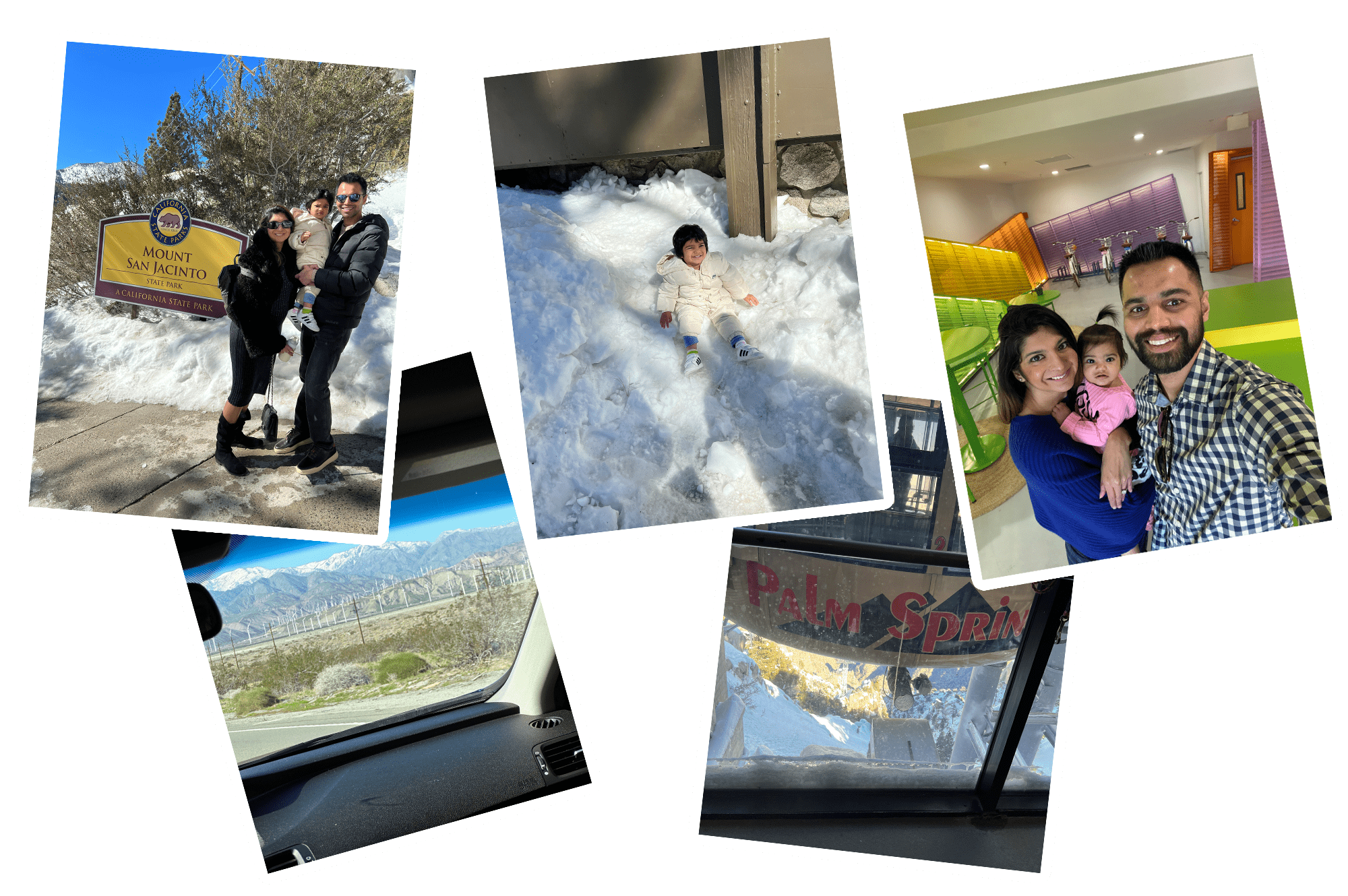 Puja Parekh With Her Husband And Child In Palm Springs