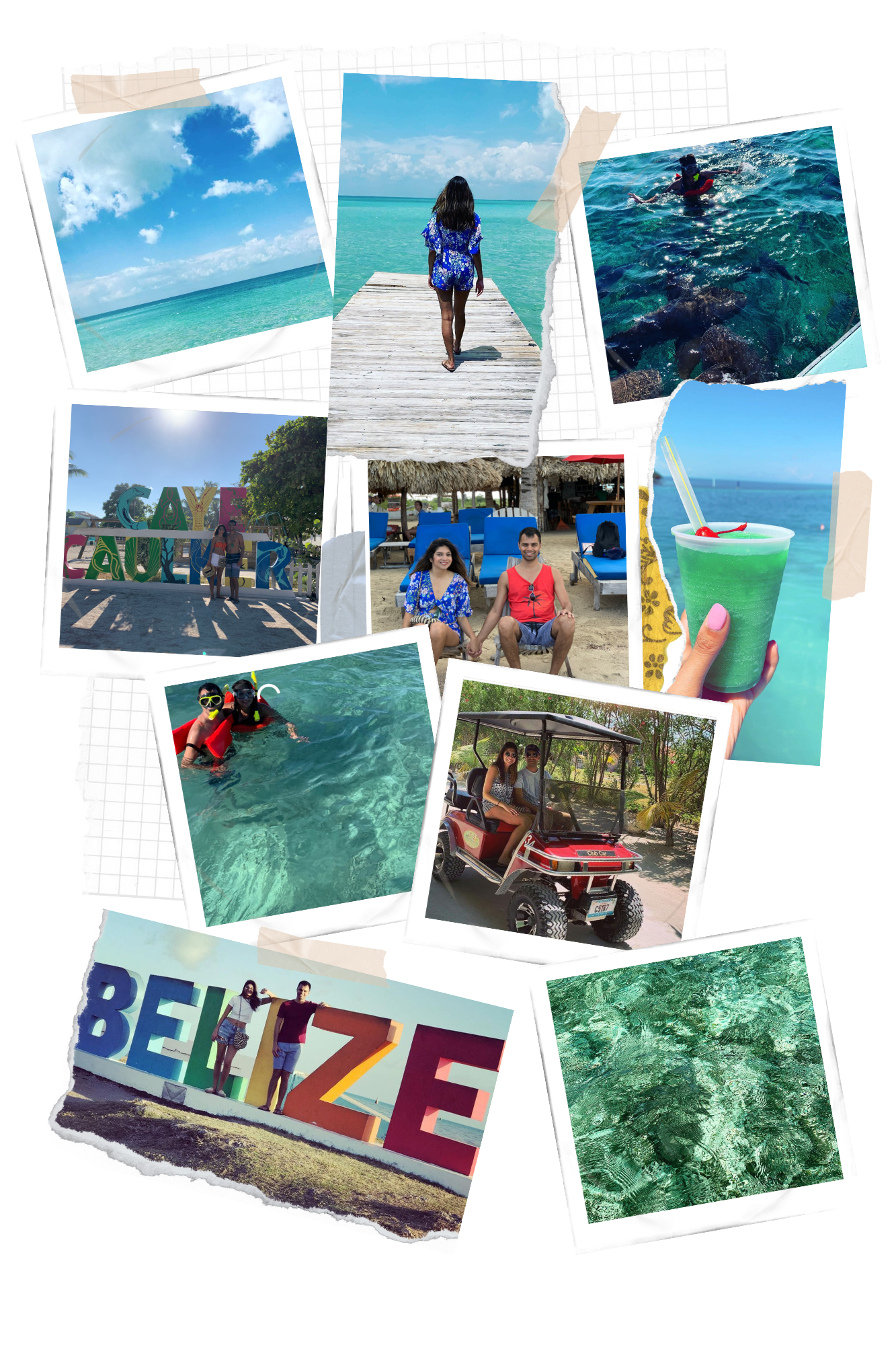 Collage of Belize travel pics
