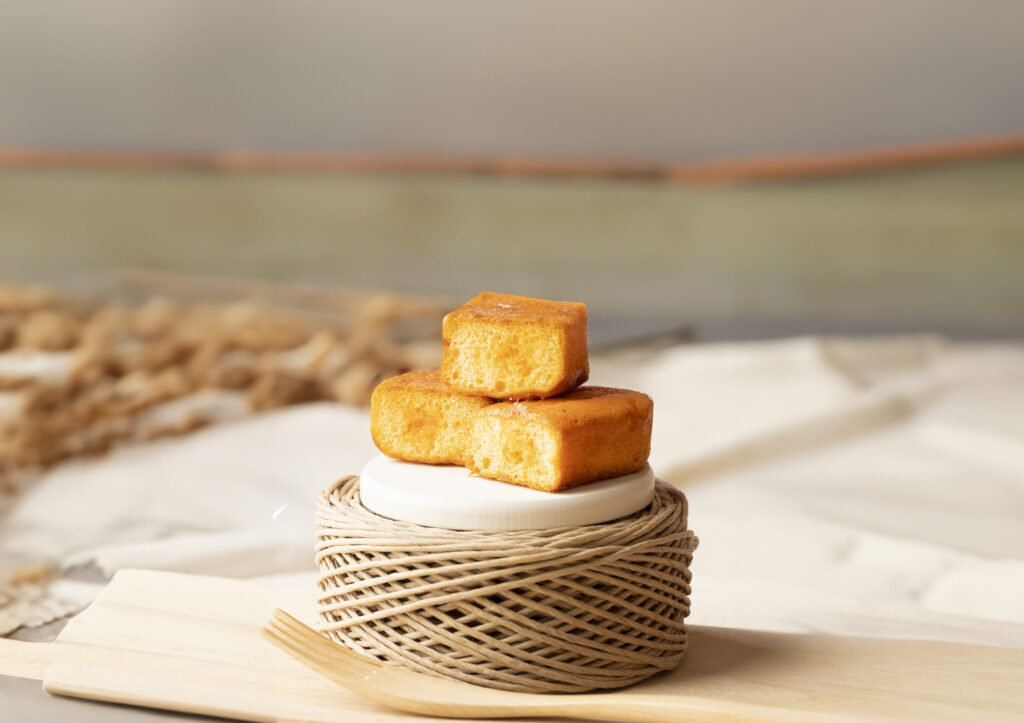 Slices of cornbread on a plate