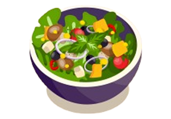 Vegetables on a bowl