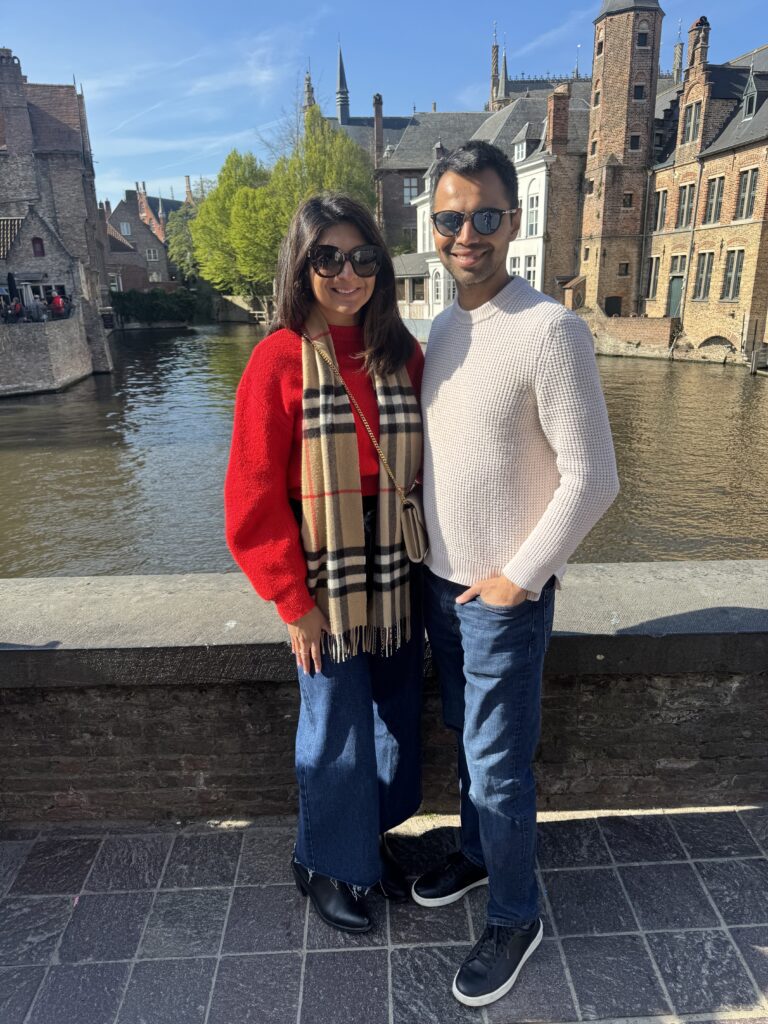 husband and wife taking a picture