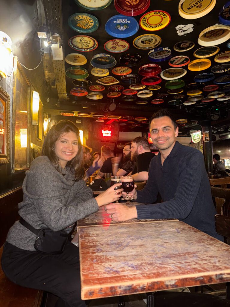 husband and wife taking a picture