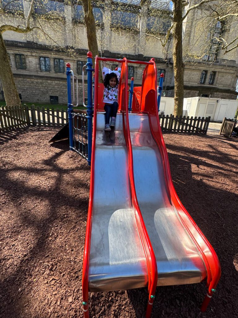 A girl in the Slider