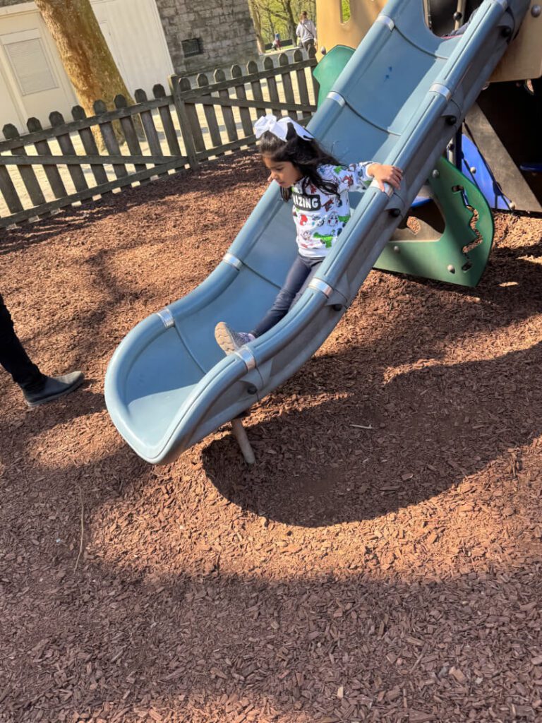 A girl in the Slider